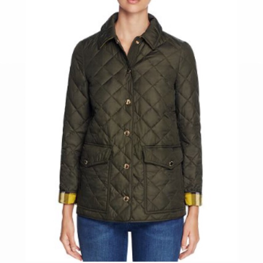 Burberry Westbridge Quilted Jacket, Military Green